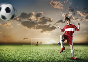 Wall Mural - Young football champion