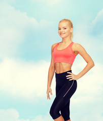 Poster - beautiful athletic woman in sportswear