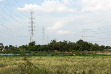 electric pole power lines and wires