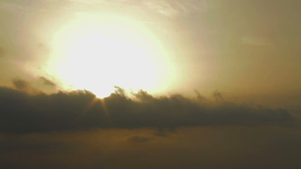 time-lapse of sunrise. battle between good and evil. rays of hope after crisis