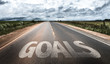 © gustavofrazao - Goals written on rural road