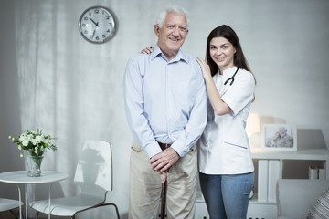 Wall Mural - Senior man and caring doctor