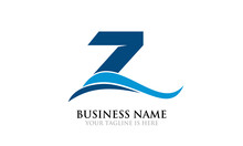 Simple Modern Blue Z Logo Move