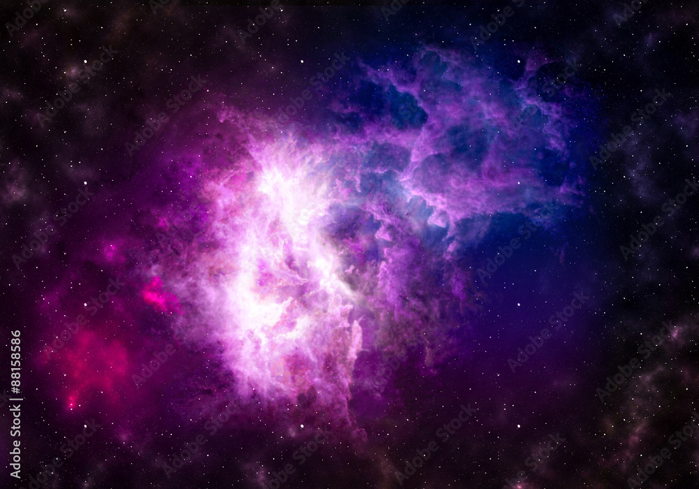 Space Nebula / High resolution image of beautifully formed nebula, after space explosion. - obrazy, fototapety, plakaty 
