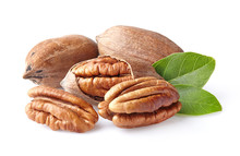 Pecans With Leaves