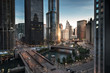 Chicago downtown dawn
