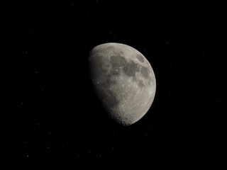 Wall Mural - gibbous moon with stars