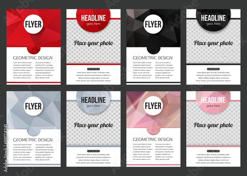 Fotografie, Obraz Set of corporate business stationery brochure template with