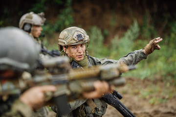 Wall Mural -  rangers during the military operation