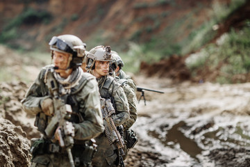 Wall Mural -  rangers during the military operation