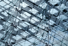 Futuristic Glass And Steel Structure