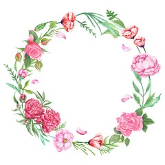 Wall Mural - Shabby Chic Floral Wreath