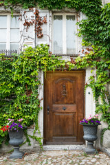  Front Door of an Old Switzerland Cottage House
