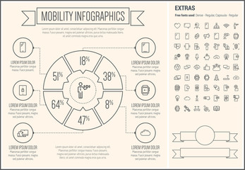 Poster - Mobility Line Design Infographic Template