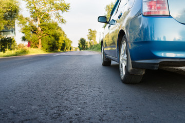 Car on country road