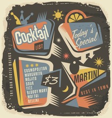 Poster - Cocktail list creative and unique template