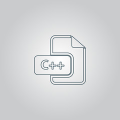 Poster - C development file format flat icon