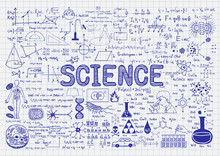 Hand Drawn Science On Paper
