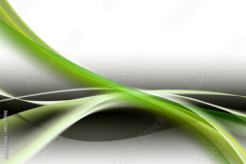 Naklejka - mata magnetyczna na lodówkę abstract green wave background