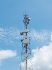 Antenna and blue sky cloud