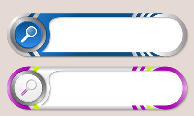 Poster - Vector buttons for your text and magnifier