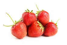 Strawberries Isolated On A White