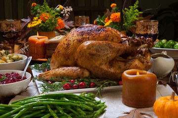 Wall Mural - Rustic Thankgiving Dinner