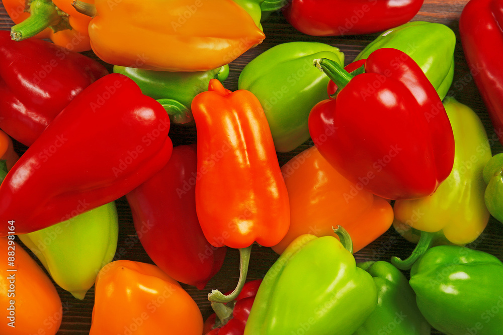 Colorful peppers background