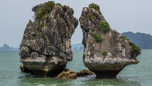 The Kissing Rocks In Halong Bay