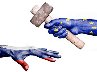 European Union hitting Russia with a heavy hammer