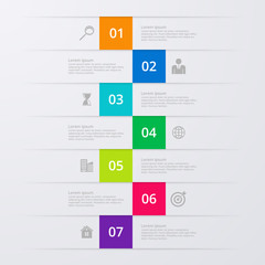 Vector illustration infographics seven options