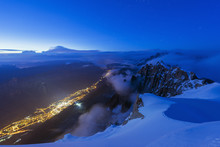 Chamonix From Aiguille Du Midi, Rhone Alps, Haute Savoie, France