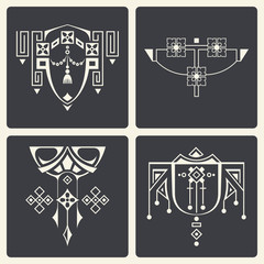 Wall Mural - vector abstract ornaments for design of printed and web products
