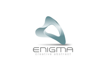 Poster - 3D Logo Abstract shape for any company. Logotype furniture architect