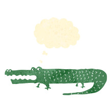 Retro Cartoon Alligator