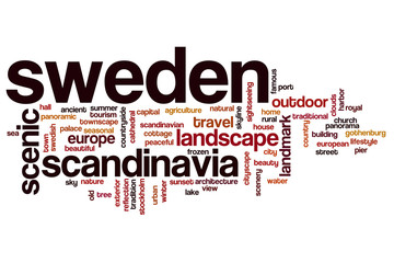 Wall Mural - Sweden word cloud concept