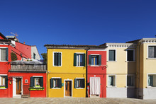 Multi Coloured Houses In Burano, Venice, Veneto