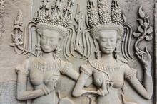 Bas-relief Frieze At Angkor Wat, Angkor, Siem Reap Province, Cambodia 