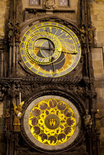Astronomical Clock On The Town Hall, Old Town Square, Prague, Czech Republic