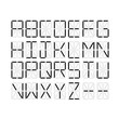 © esbeauda - Set of alphabet letters on LED screen