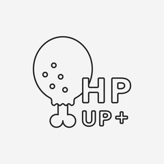 Sticker - game energy HP line icon