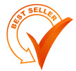 best seller sur symbole validé orange