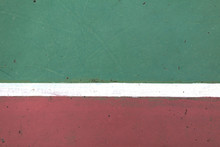 Red And Green Cement Floor Horizontal Style