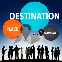 Poster - Destination Navigate Exploration Place Travel Concept