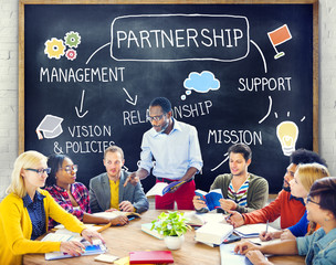 Wall Mural - Partnership Company Support Team Organization Concept