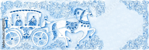 Fotomural Illustration for the fairy tale, watercolor. Performed in