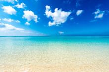 Beautiful Sea And The White Beach, Okinawa, Japan