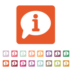 Poster - The information icon. Info and faq symbol. Flat Vector illustration