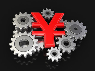 Poster - Cogwheel Yen (clipping path included)
