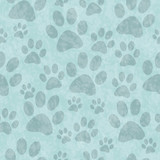 Blue Dog Paw Prints Tile Pattern Repeat Background